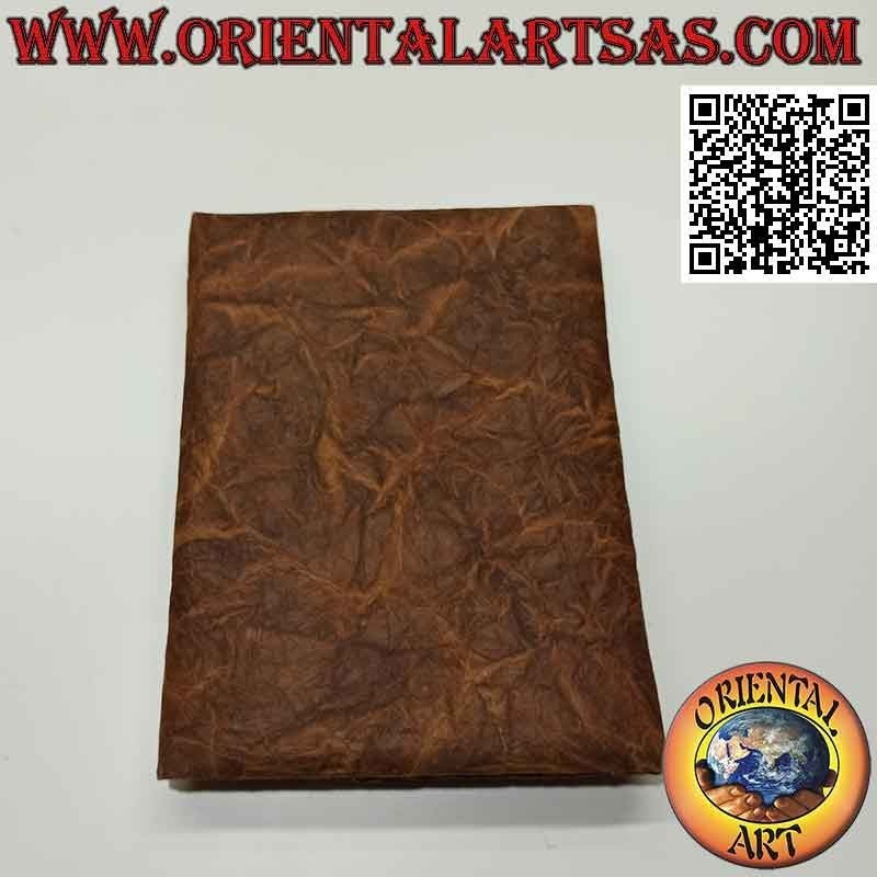 Carnet de notes à fermeture centrale, en papier de riz népalais (18 x 13)