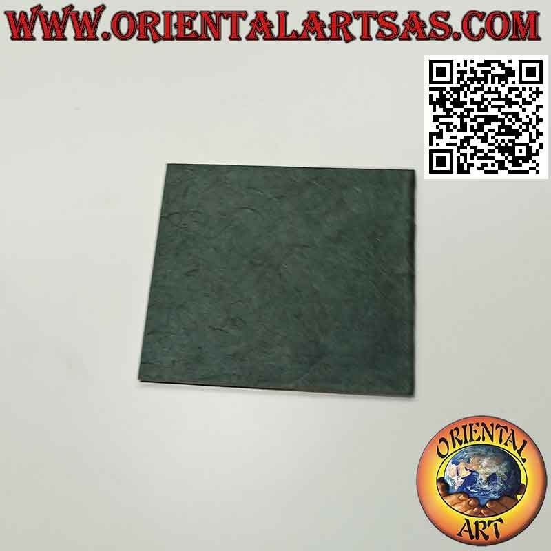Taccuino quaderno orizzontale con fantasia, in carta di riso nepalese (9,5 x 11 cm)