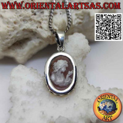 Silver pendant with cameo...