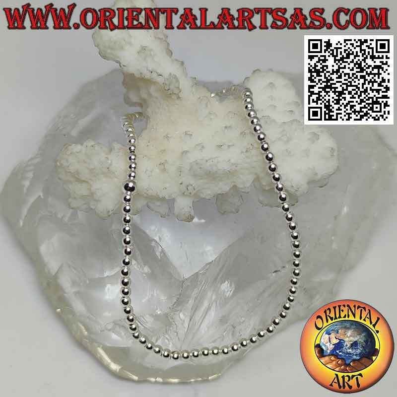Bracciale Argento Sfere Elastico | Oriental Art