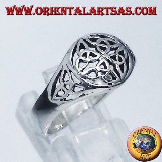 Anello in argento, Nodo di Duleek simbolo celtico