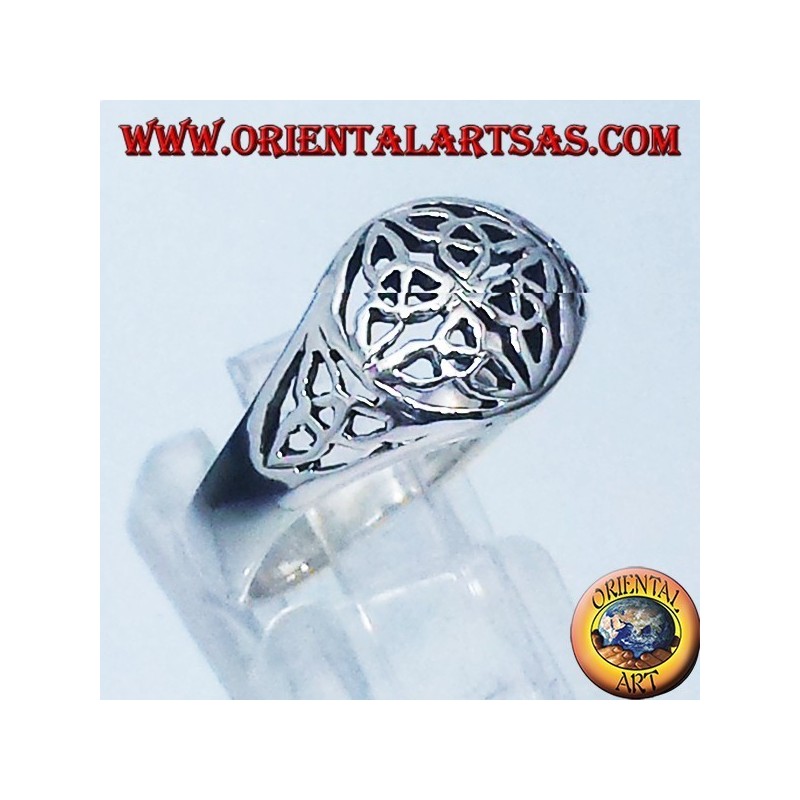 Silver ring, Duleek knot Celtic symbol