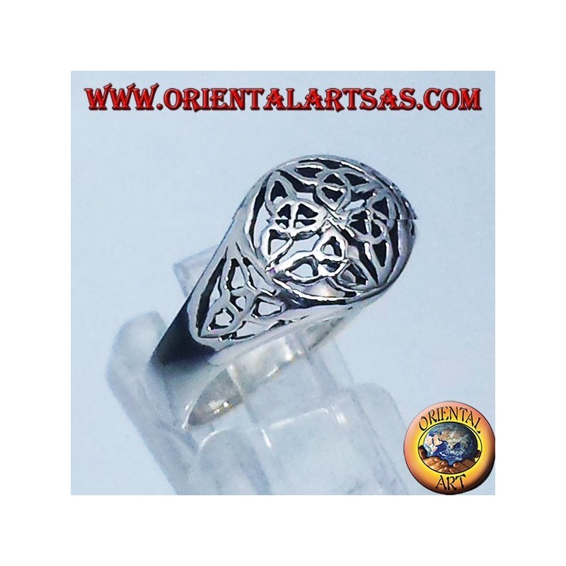 Anello in argento, Nodo di Duleek simbolo celtico
