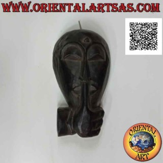 Maske eines stillen Ureinwohners "shh" aus Balsaholz, 26 x 15 cm