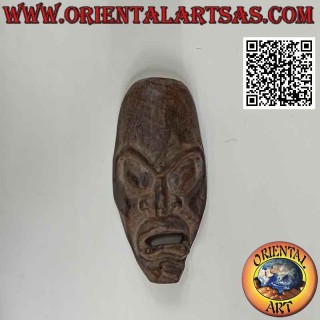 Mask of a native in teak wood, 28 x 13 cm