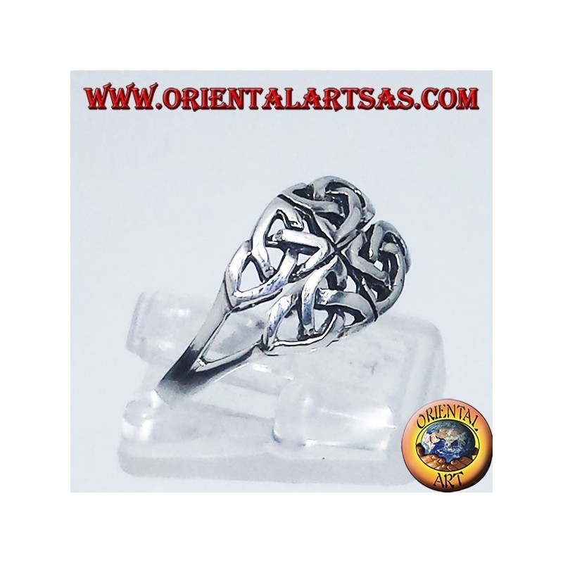 Silver ring, Iona Celtic knot symbol