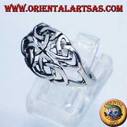 Bague en argent, Iona Celtic symbole de noeud