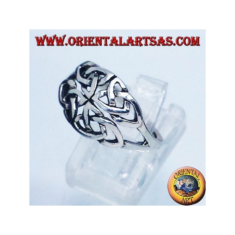 Anello in argento, Nodo di Iona simbolo celtico