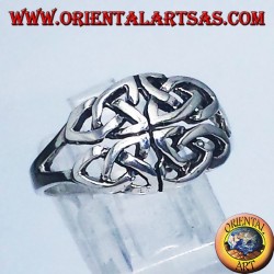 Bague en argent, Iona Celtic symbole de noeud