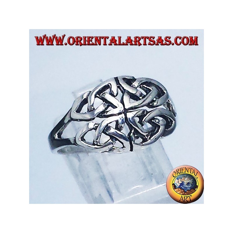 Silver ring, Iona Celtic knot symbol