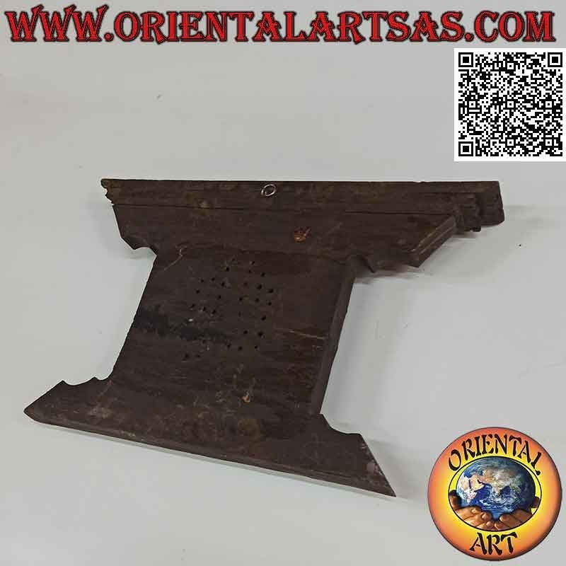 Antique reproduction of the traditional Nepalese rosewood window, 20 x 31 cm (dark)