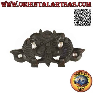 Decorative wall mask of a Nepalese demon handmade in rosewood (dark)
