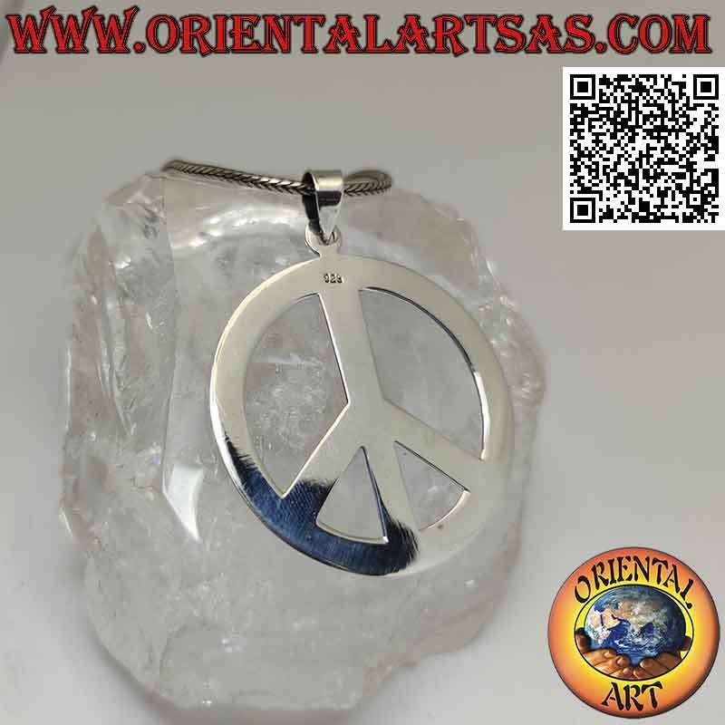 Colgante de plata en forma de símbolo de la paz (Ø 40 mm.)