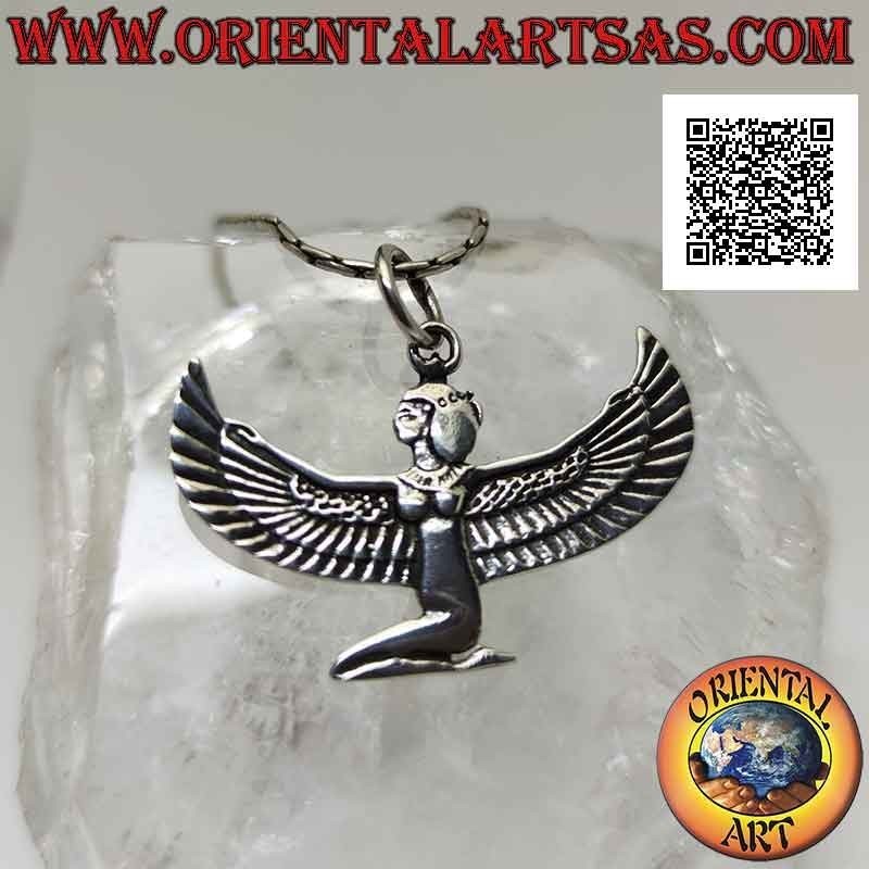 Pendentif en argent, Isis (déesse de la maternité, de la fertilité et de la magie) de profil (grand)