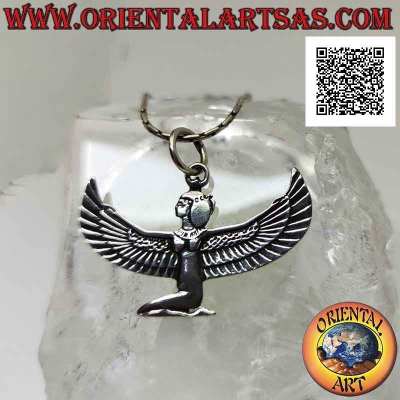 Pendentif en argent, Isis (déesse de la maternité, de la fertilité et de la magie) de profil (grand)