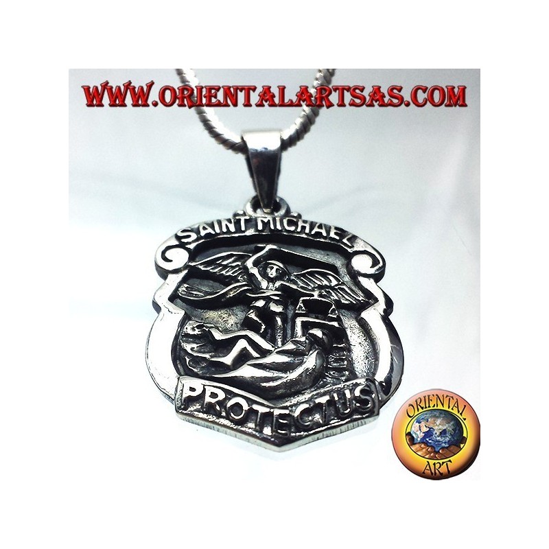 silver pendant, San Michele Arcangelo