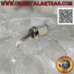 Glatter Silberring mit...