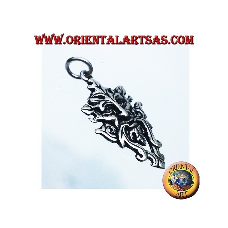 colgante de plata, hombre verde céltico