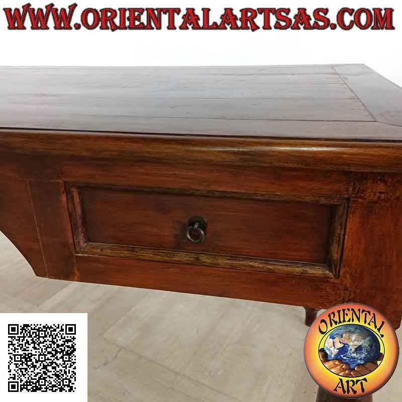 Escritorio clásico de 2 cajones de estilo "provenzal" en madera de teca (150x 80)