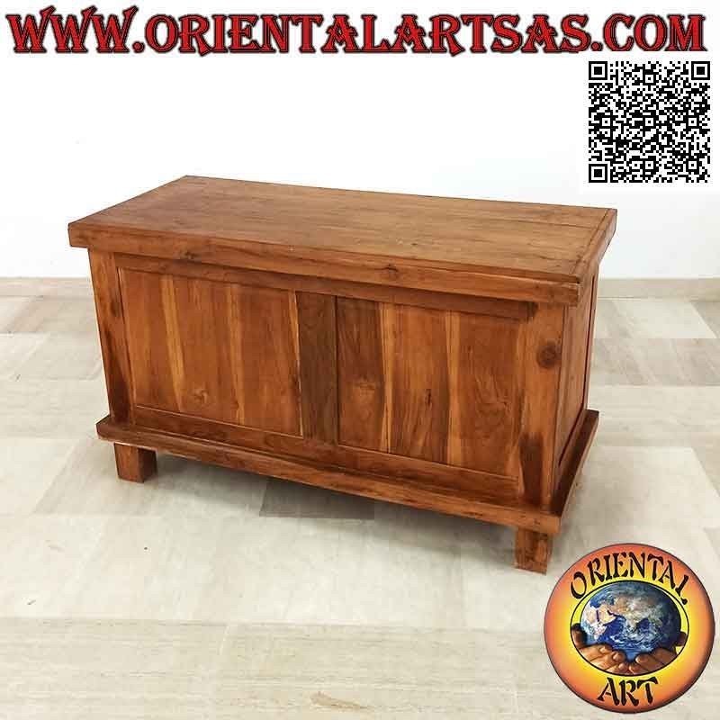 Buffet à deux portes avec porte et fermeture et charnières en bois, en bois de teck
