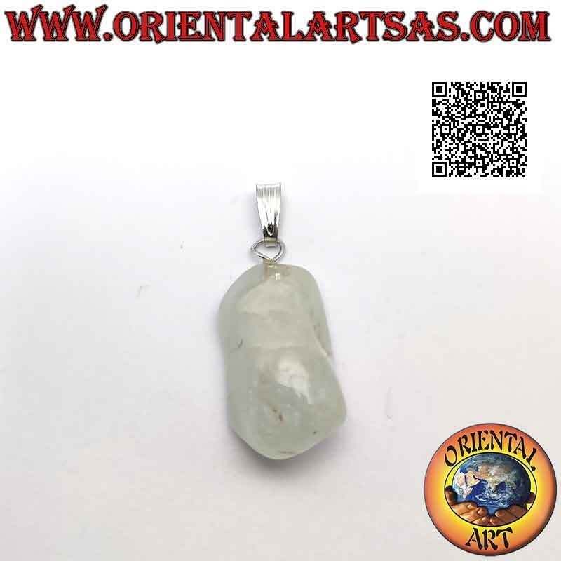 Natural Tumbled Aquamarine Pendant | Hypoallergenic | Oriental Art