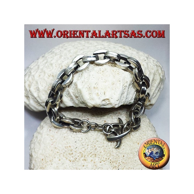 Silber-Armband, dicke Vierkantkette