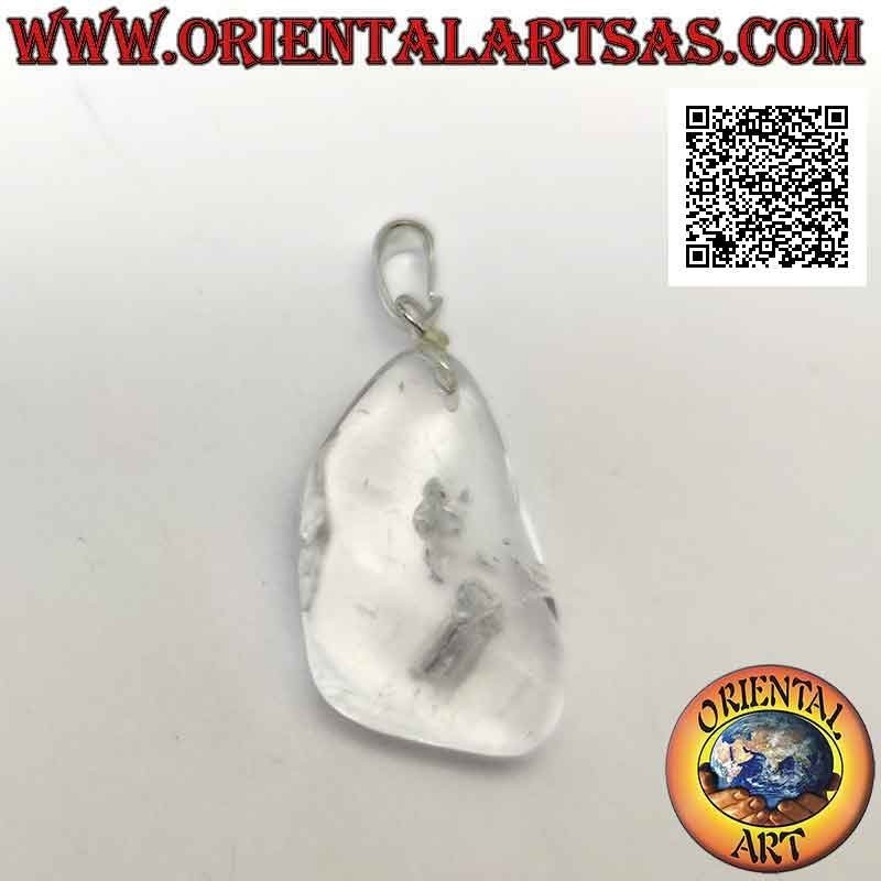 Colgante de Cristal de Roca Natural Pulido Hipoalergénico