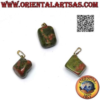 Colgante Unakita Natural Rodada | Metal Hipoalergénico