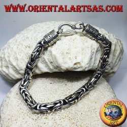 Silber-Armband, Borobudur quadratischem Querschnitt (mm. 6.5 * 6.5)