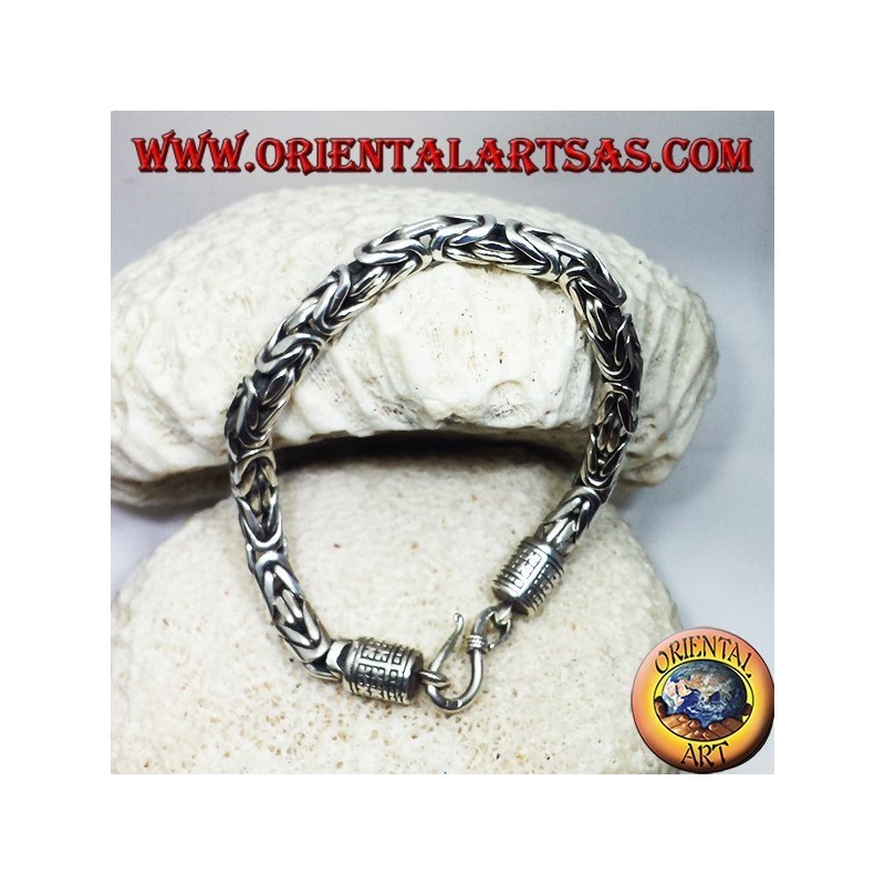 pulsera de plata, Borobudur mm cuadrados. 6.5 * 6.5