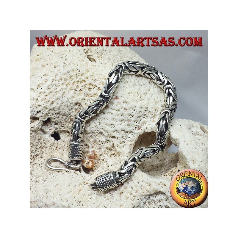 pulsera de plata, Borobudur mm cuadrados. 6.5 * 6.5