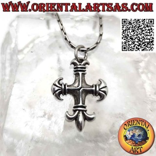 Pendentif en argent, croix de l'ordre de San Benedetto d'Avis