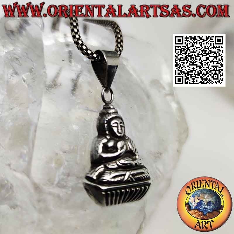 Colgante de plata, el Buda de la bendición.