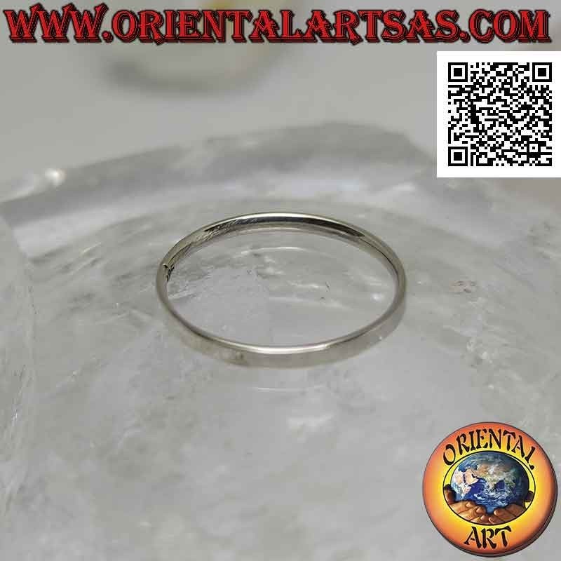 Anello in argento a fascia liscia piatta (2 mm.)