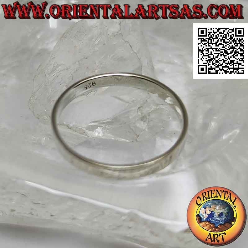 Anillo de plata con banda plana lisa (3 mm.)