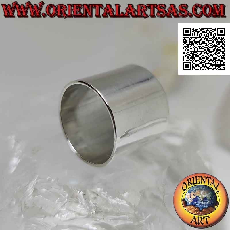 Anello in argento a fascia liscia piatta (18 mm.)