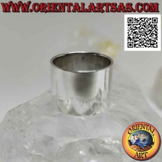 Silberring mit flachem glatten Band (16 mm.)