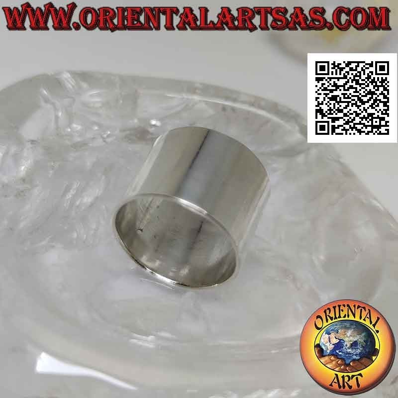 Silver ring with flat smooth band (16 mm.)