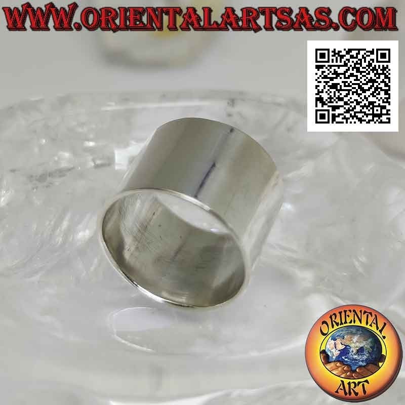 Silberring mit flachem glatten Band (16 mm.)