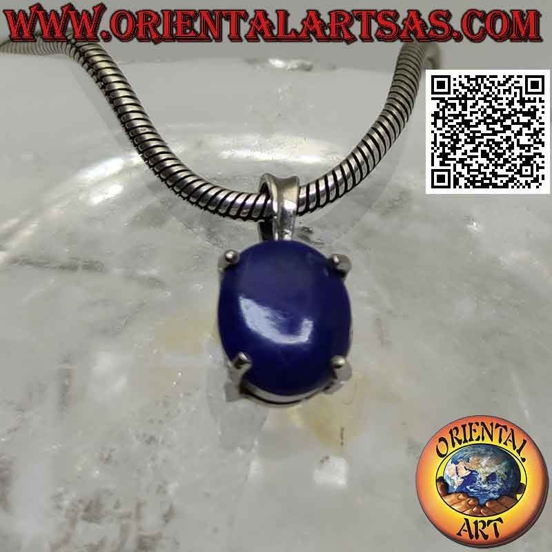 Silberanhänger, Cabochon ovales Lapislazuli-Set