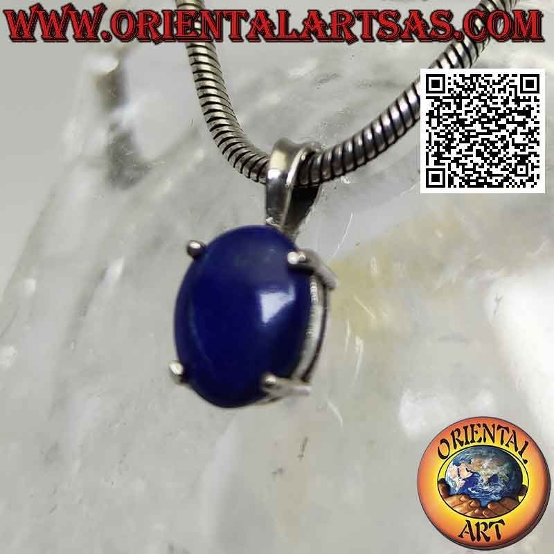 Silberanhänger, Cabochon ovales Lapislazuli-Set