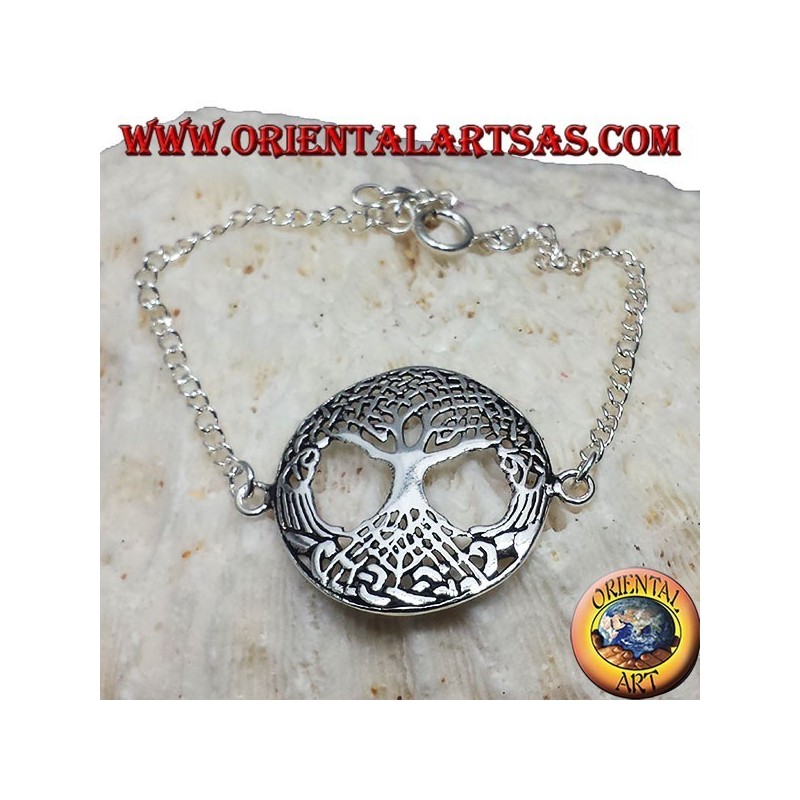 bracelet en argent, arbre de vie