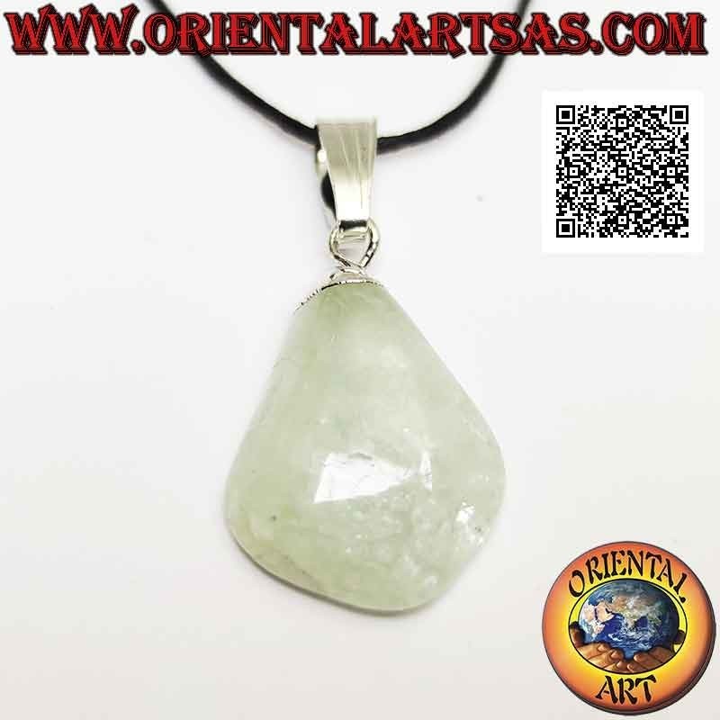 Pendentif Aigue-marine Roulée Naturelle, Hypoallergénique