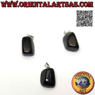 Getrommelter Natur Obsidian Anhänger hypoallergen | Oriental Art