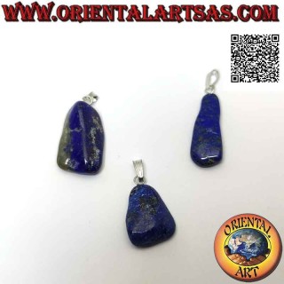 Pendentif Lapis-Lazuli Naturel Roulé - Métal Hypoallergénique