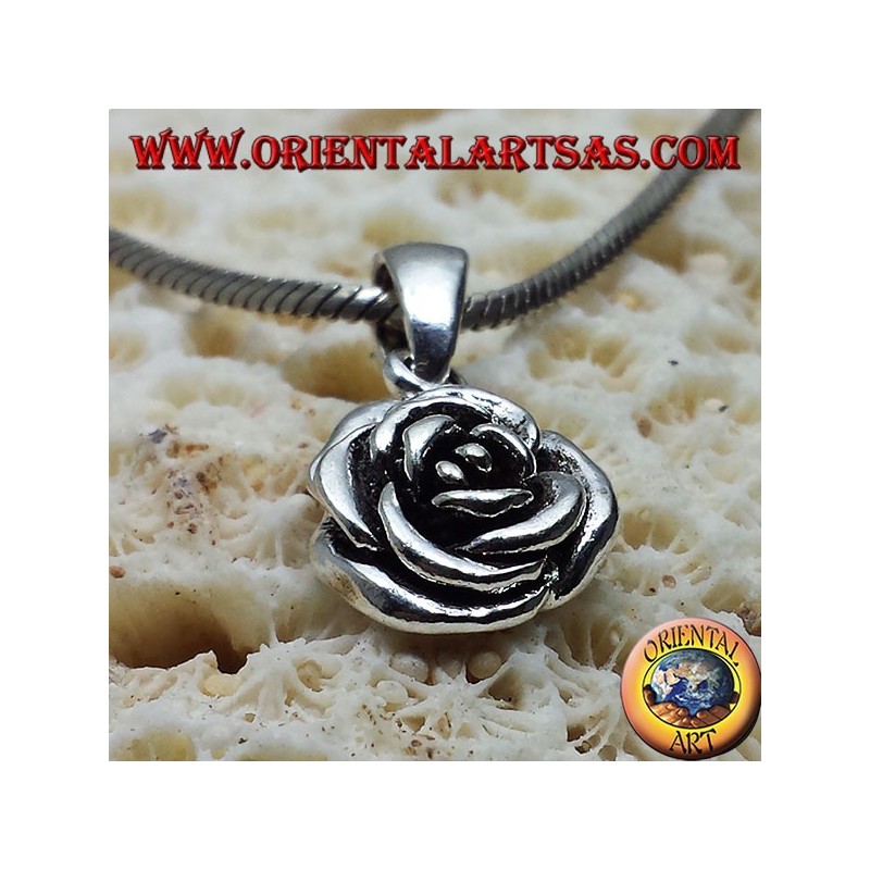 Rose Anhänger aus Silber