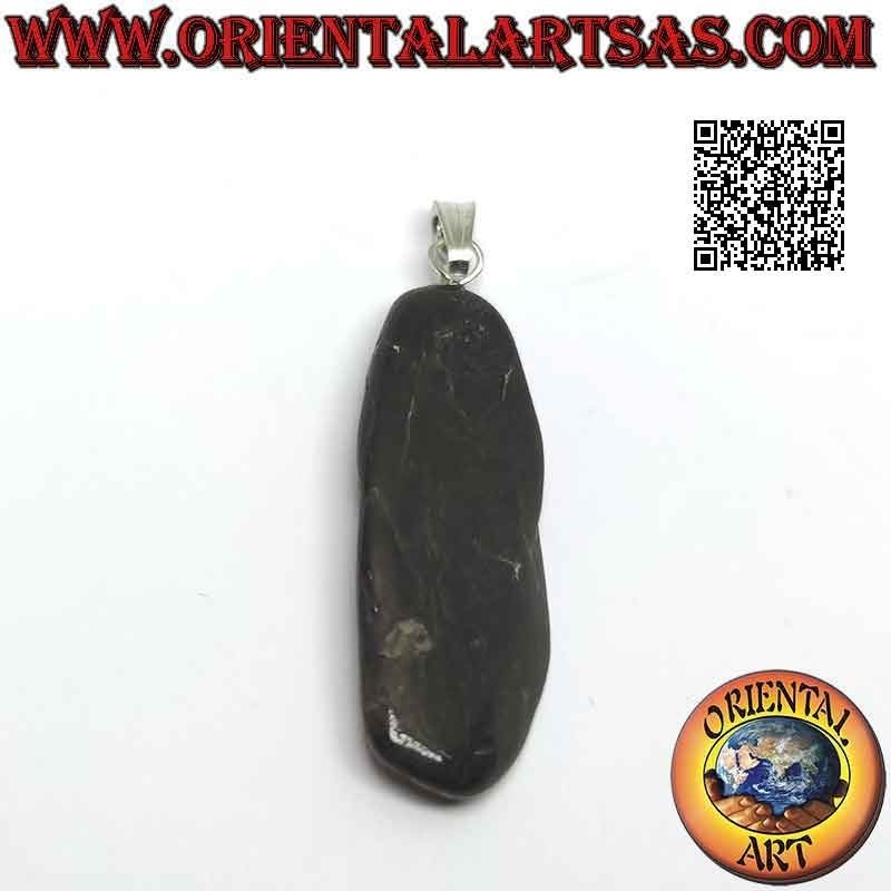 Ciondolo Tormalina Nera Naturale Burattata Anallergico | Oriental Art