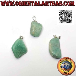 Pendentif Amazonite Naturelle Roulée Hypoallergénique