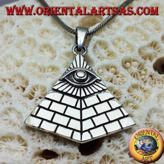 silver pendant Pyramid of the Illuminati