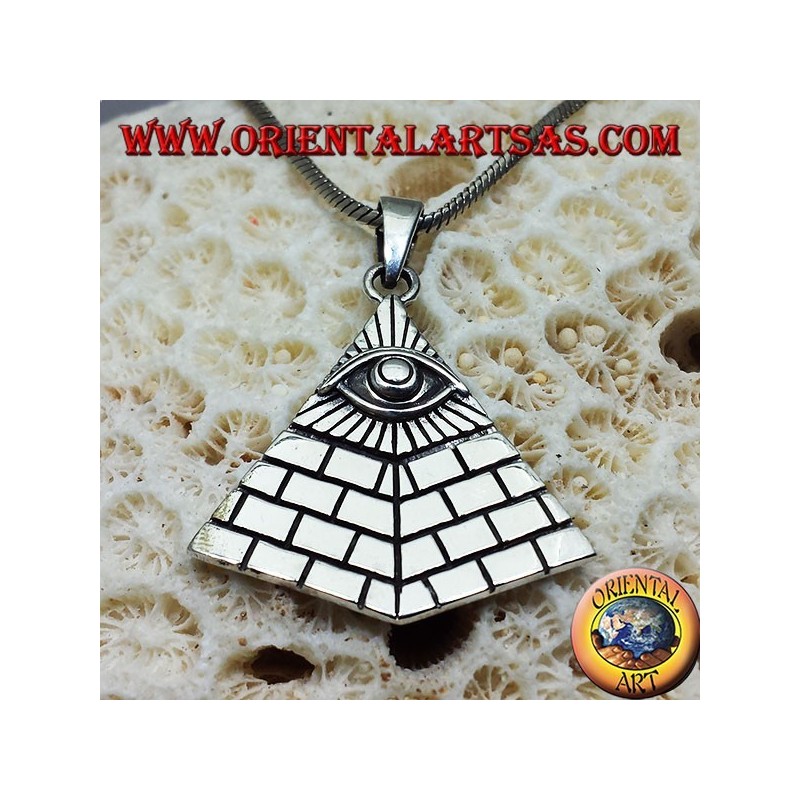 silver pendant Pyramid of the Illuminati
